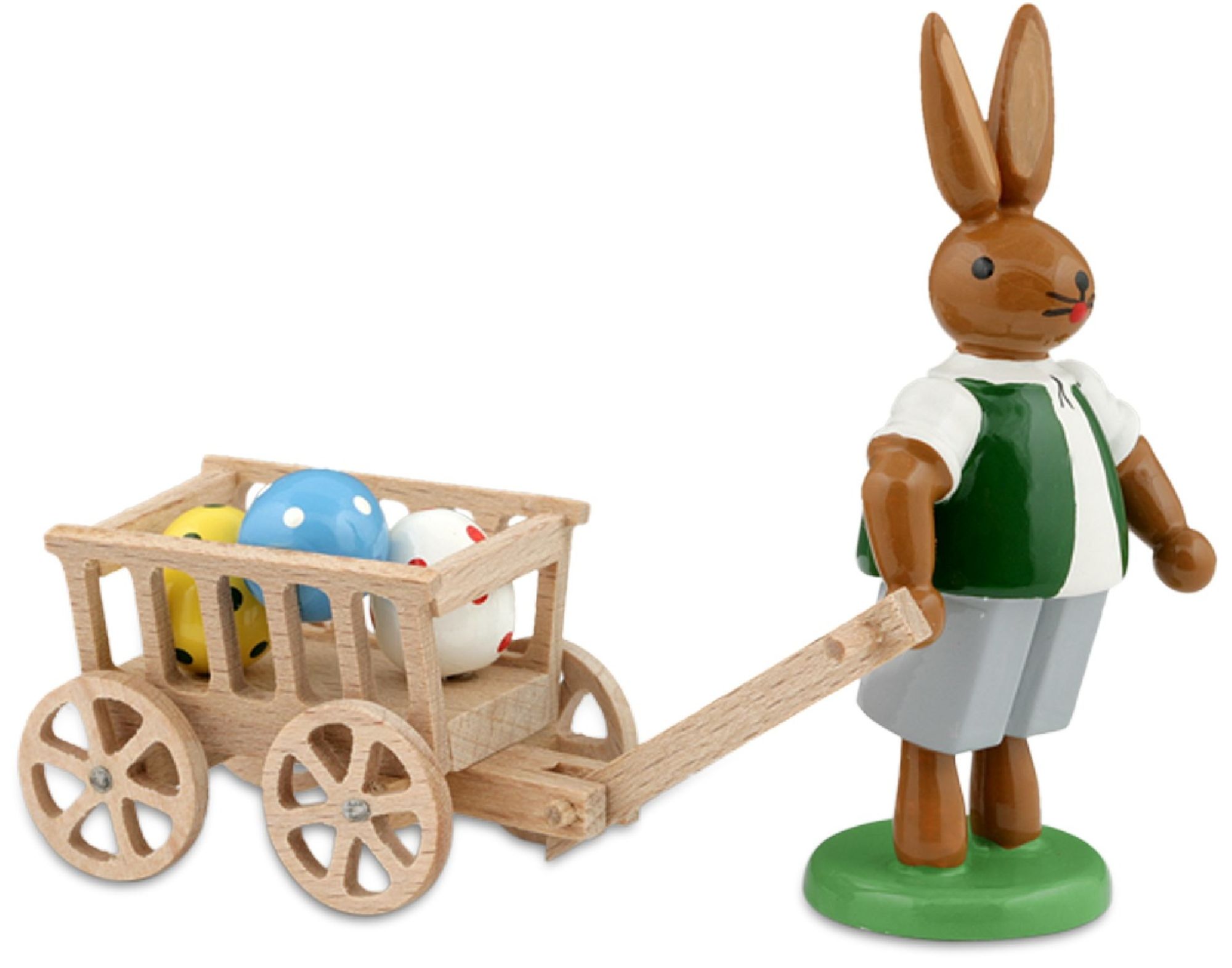 Osterhase mit Handwagen