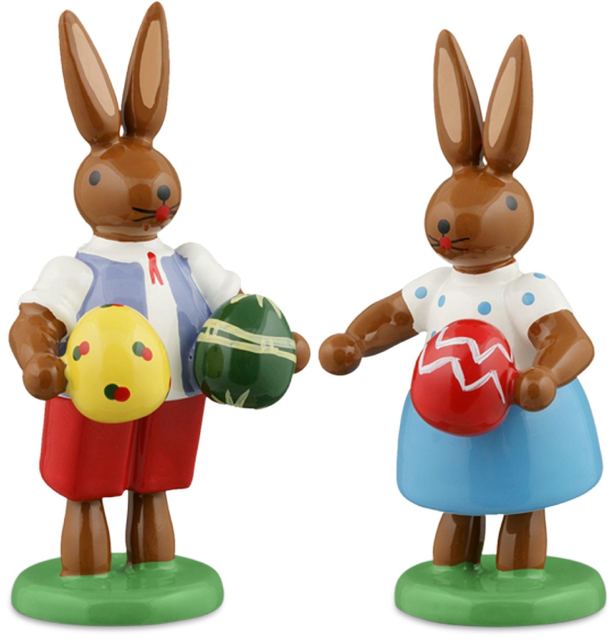 Osterhasenpaar mit Eiern
