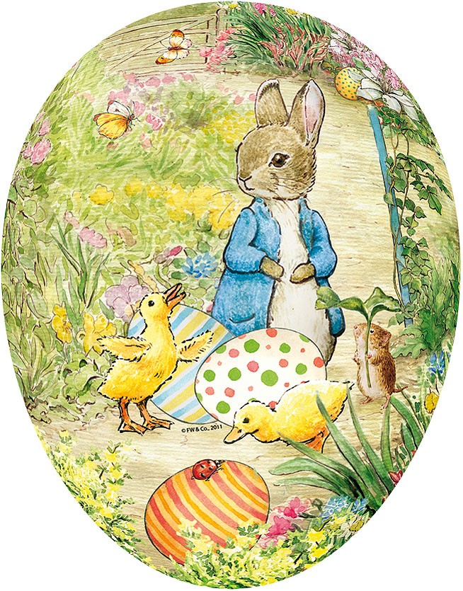 Nestler Osterei Beatrix Potter Hase mit Küken